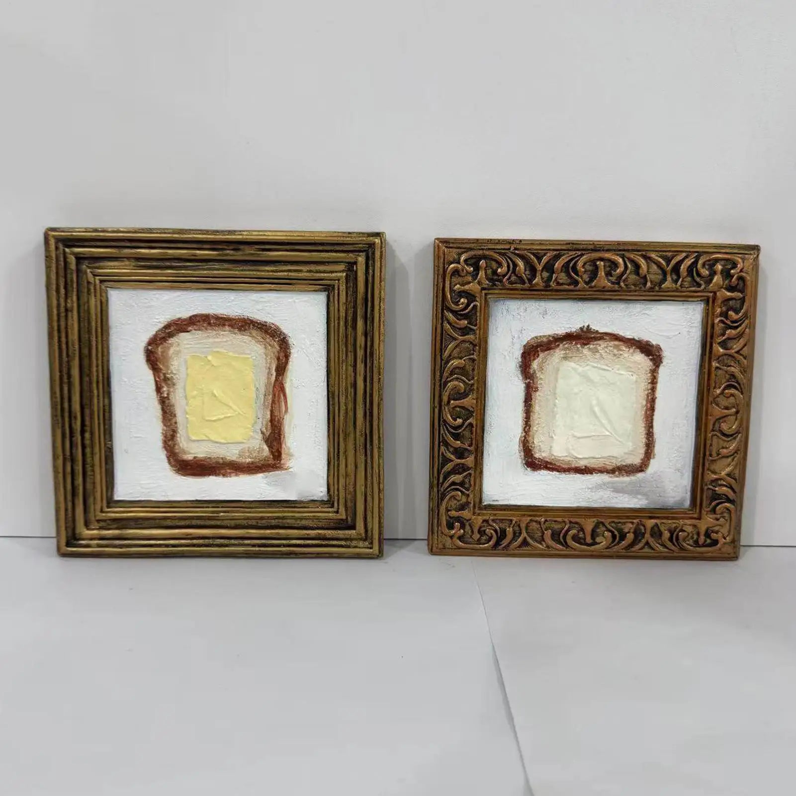 Kitchen Pictures Wall Decor Mini Buttered Toast Oil 3 9x3 9 Inches