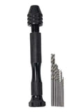 1/11Pcs Mini Hand Drill With 0.3-3.2mm Drill Bits Set Rotary Tools For Models Hobby DIY Wood Craft Handmade Tools Zpaxo 11PCS