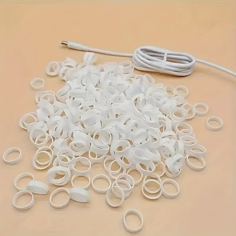 Silicone Cable Ties Elasticity Rubber Straps Organizing Wires Data