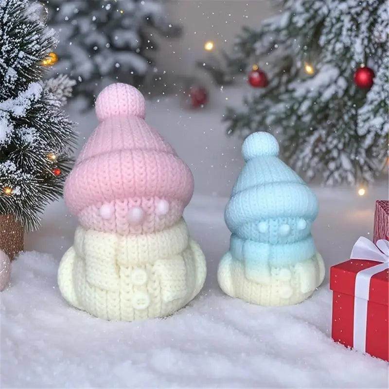 Snowman Silicone Mould Knitted Designs Craft Making