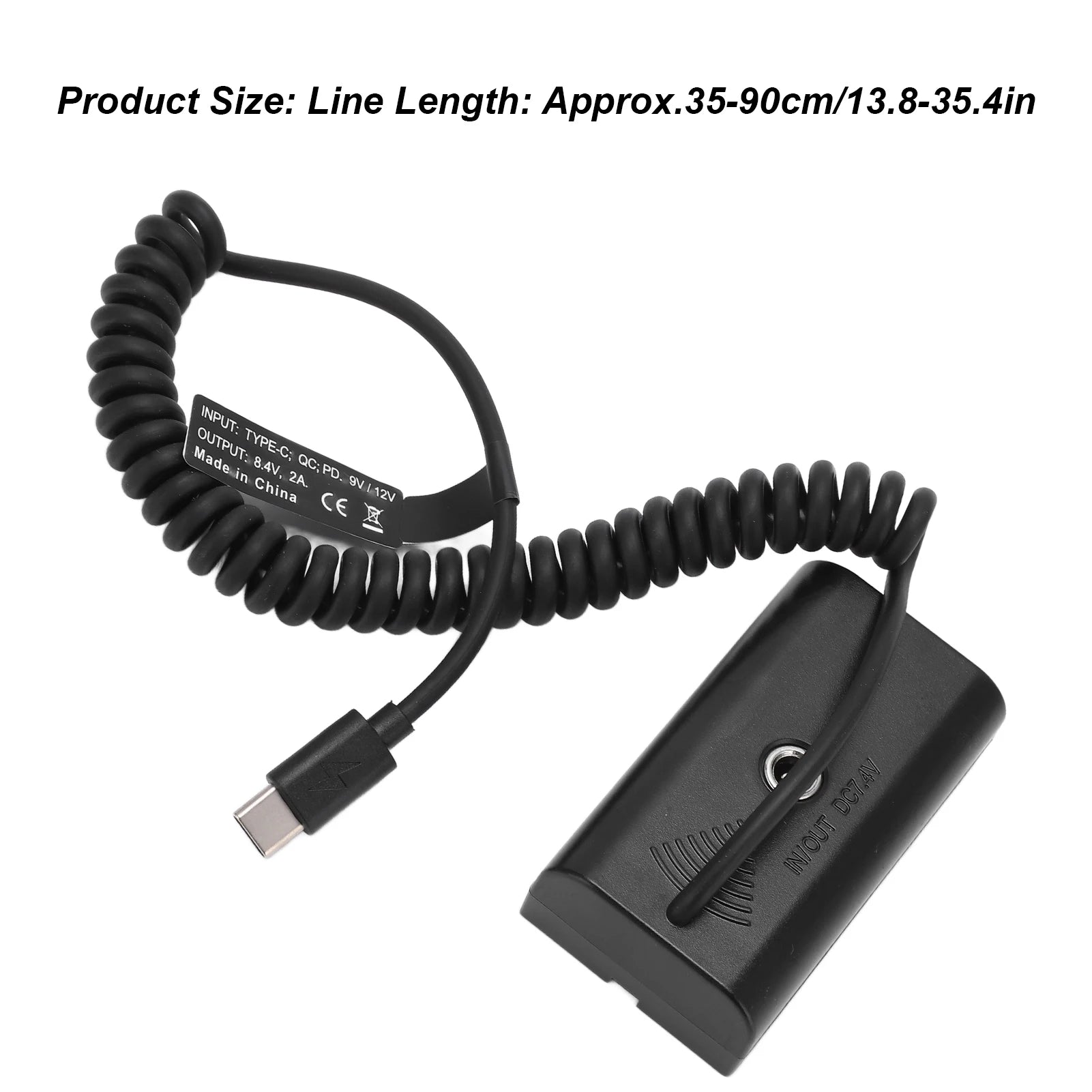 Spring Cable Dummy Battery C NP F550 Power Adapter Monitor Fill Light