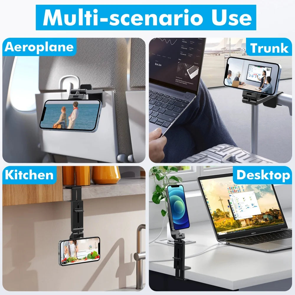 Foldable Magnetic Phone Holder – 360° Airplane & Desk Stand Magnetic Phone Stand Zpaxo