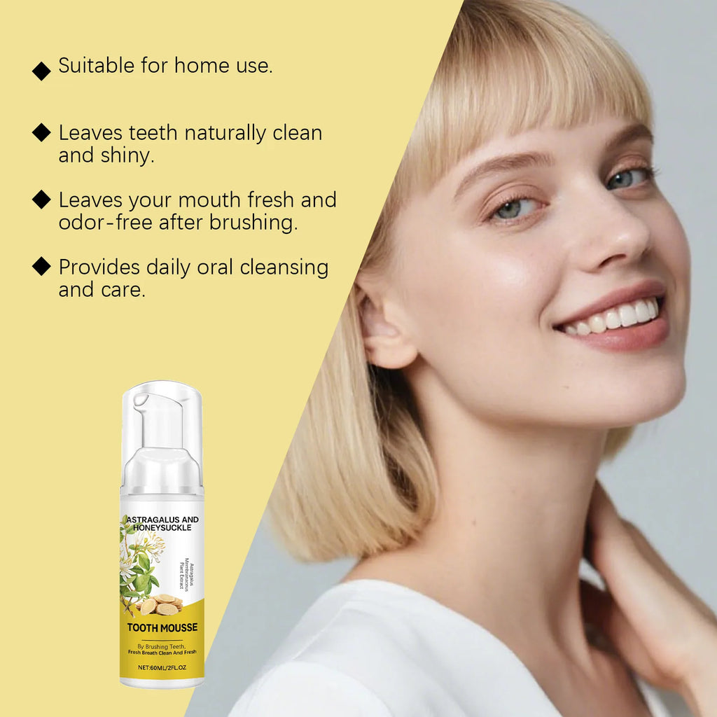 Astragalus Foam Toothpaste Mousse – Whiten & Freshen Breath 60ml Foam Toothpaste Mousse Zpaxo