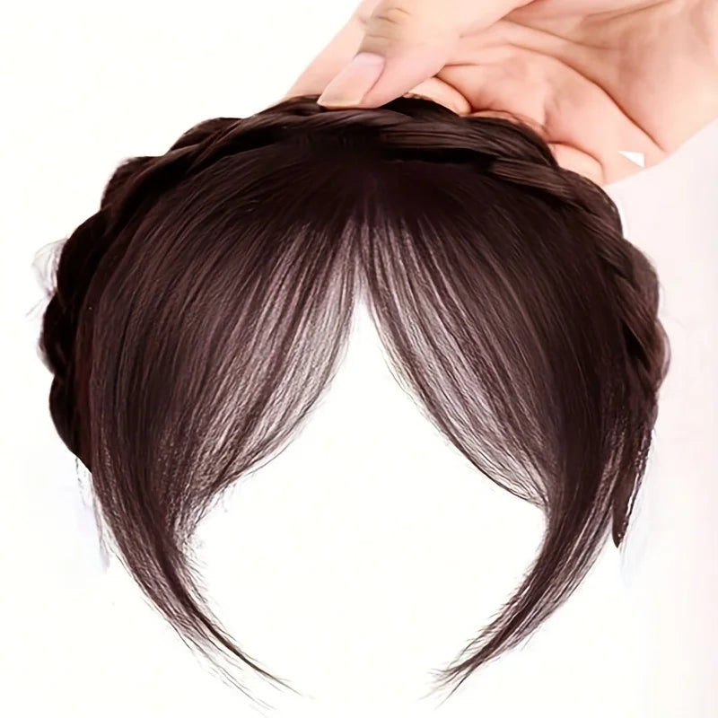 Vintage Braided Wig Headband Multifunctional Cute Hairband Women's