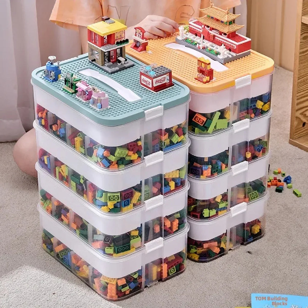 LEGO Block Sorting Storage Box – Divided Toy Organizer Bin Toy Storage Organizer Zpaxo