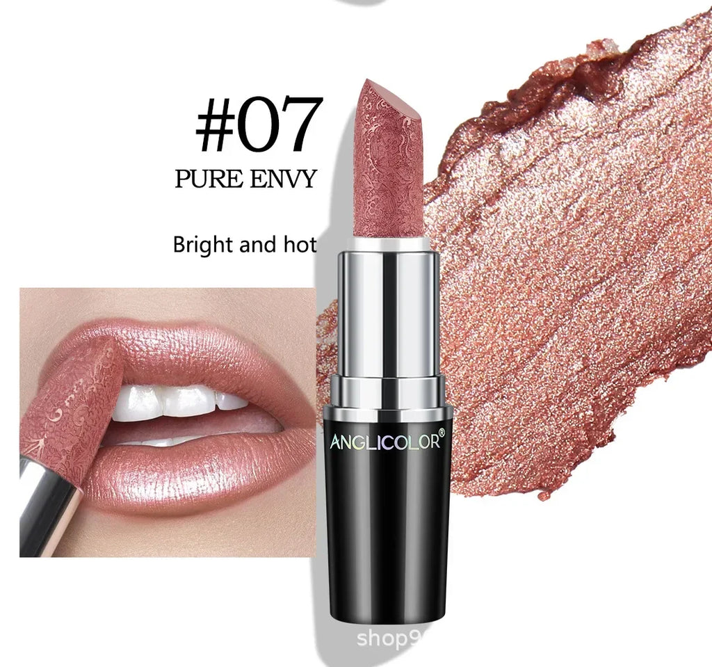 Makeup Non-sticky Non-fading Lipstick Pearlescent Long-lasting