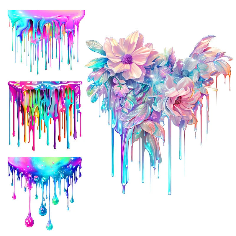 Reflective Vinyl Car Decal – Dopamine Fluid Paint Design