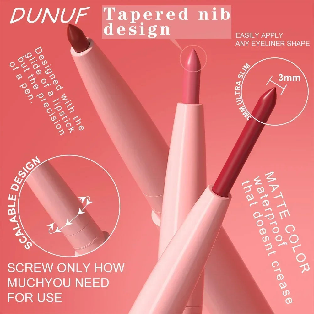 12Color Waterproof Lip Liner Pencil Dark Red Brown Lipstick Outline Zpaxo