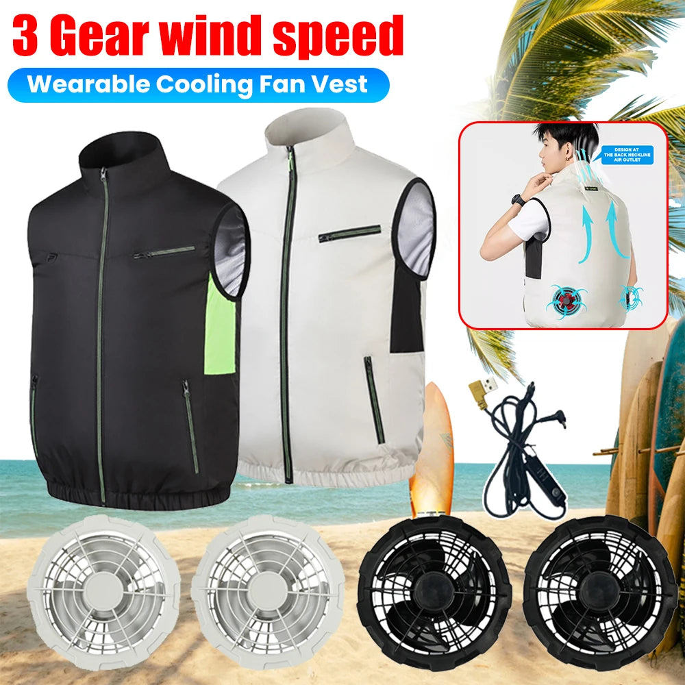 Wearable Cooling Vest Heat Resistant Air Conditioner Clothes