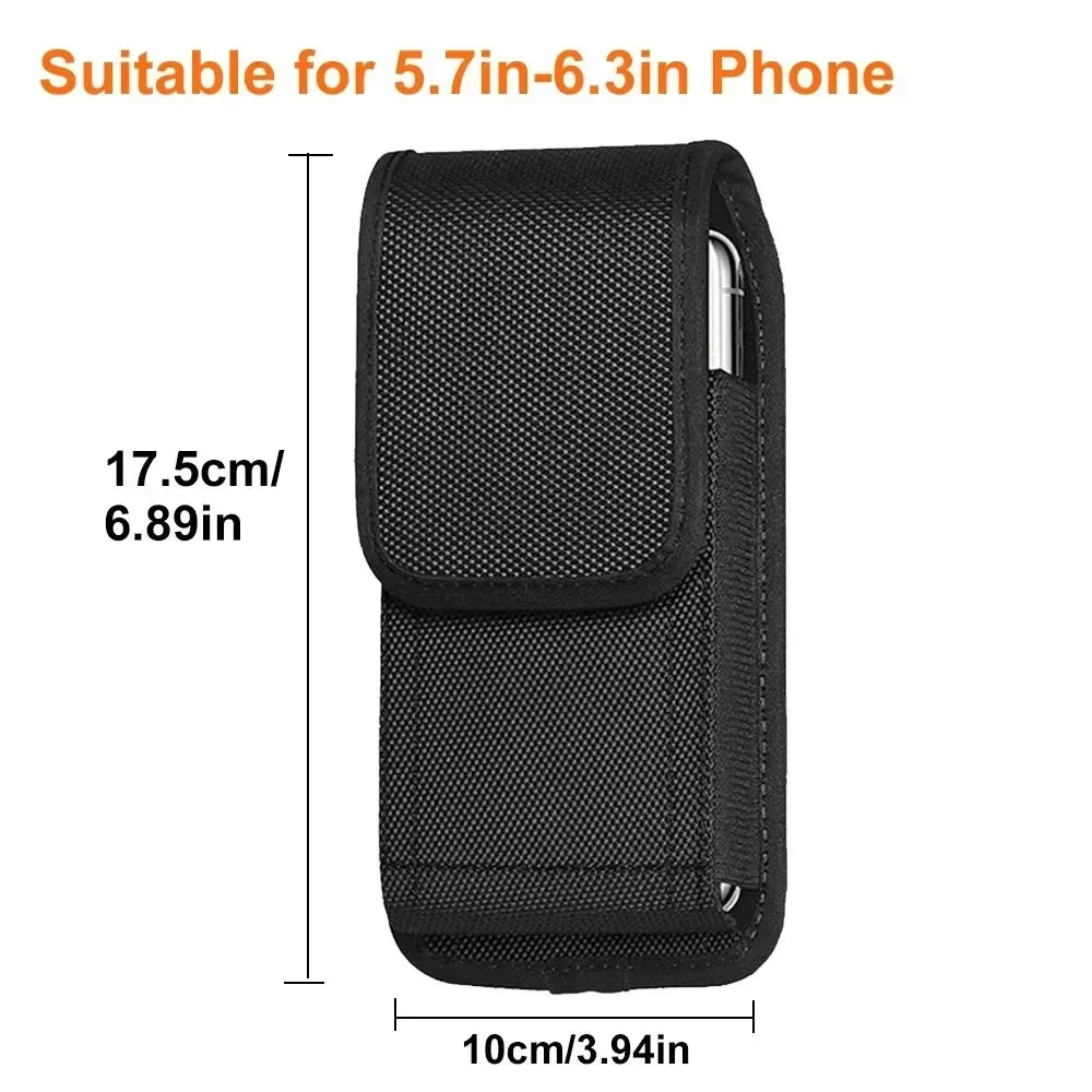 Tactical Phone Pouch Nylon Waist Pack with D-Ring Buckle