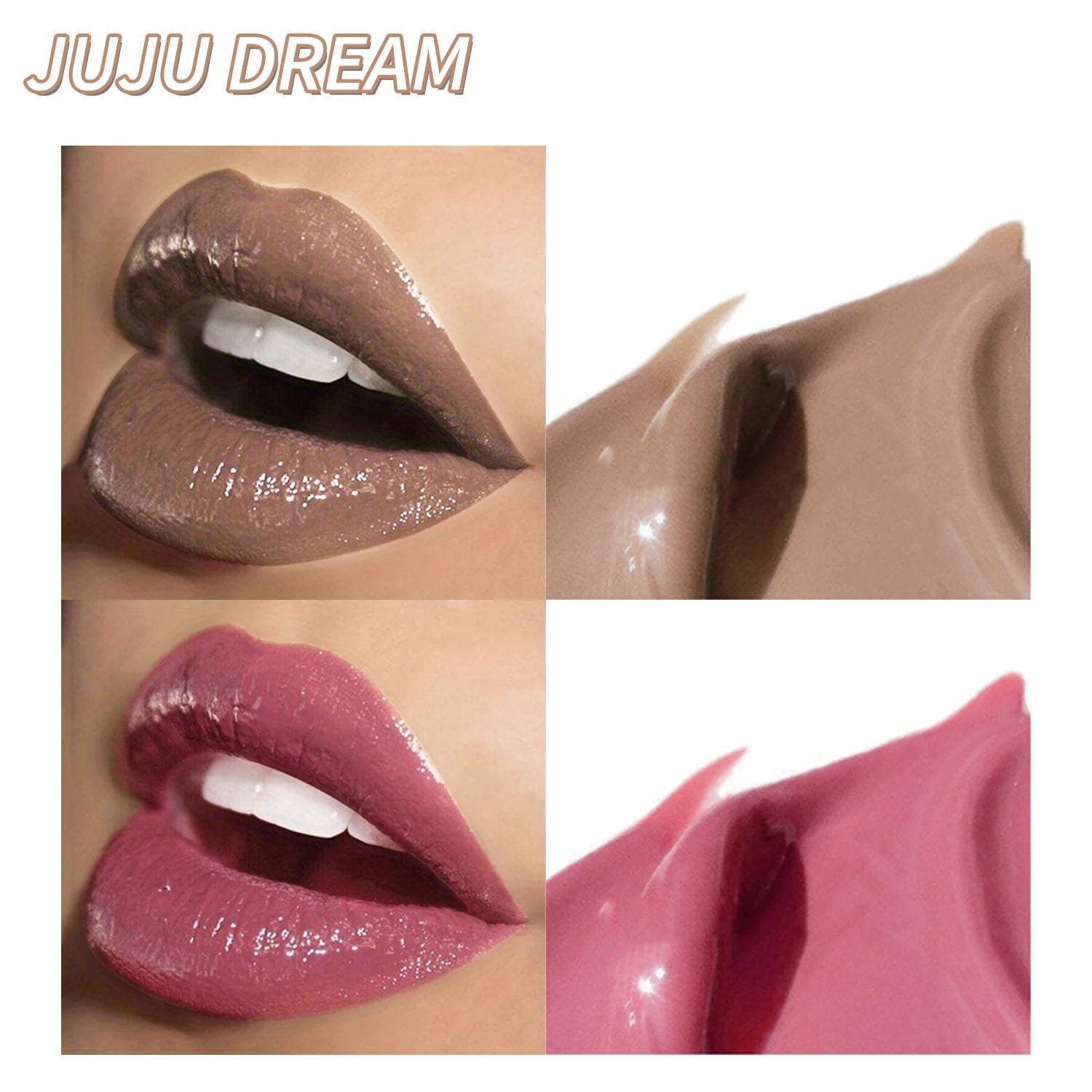 Tri-color Gothic-style Dark Brown Matte Lipstick Velvet Liquid Lip Zpaxo