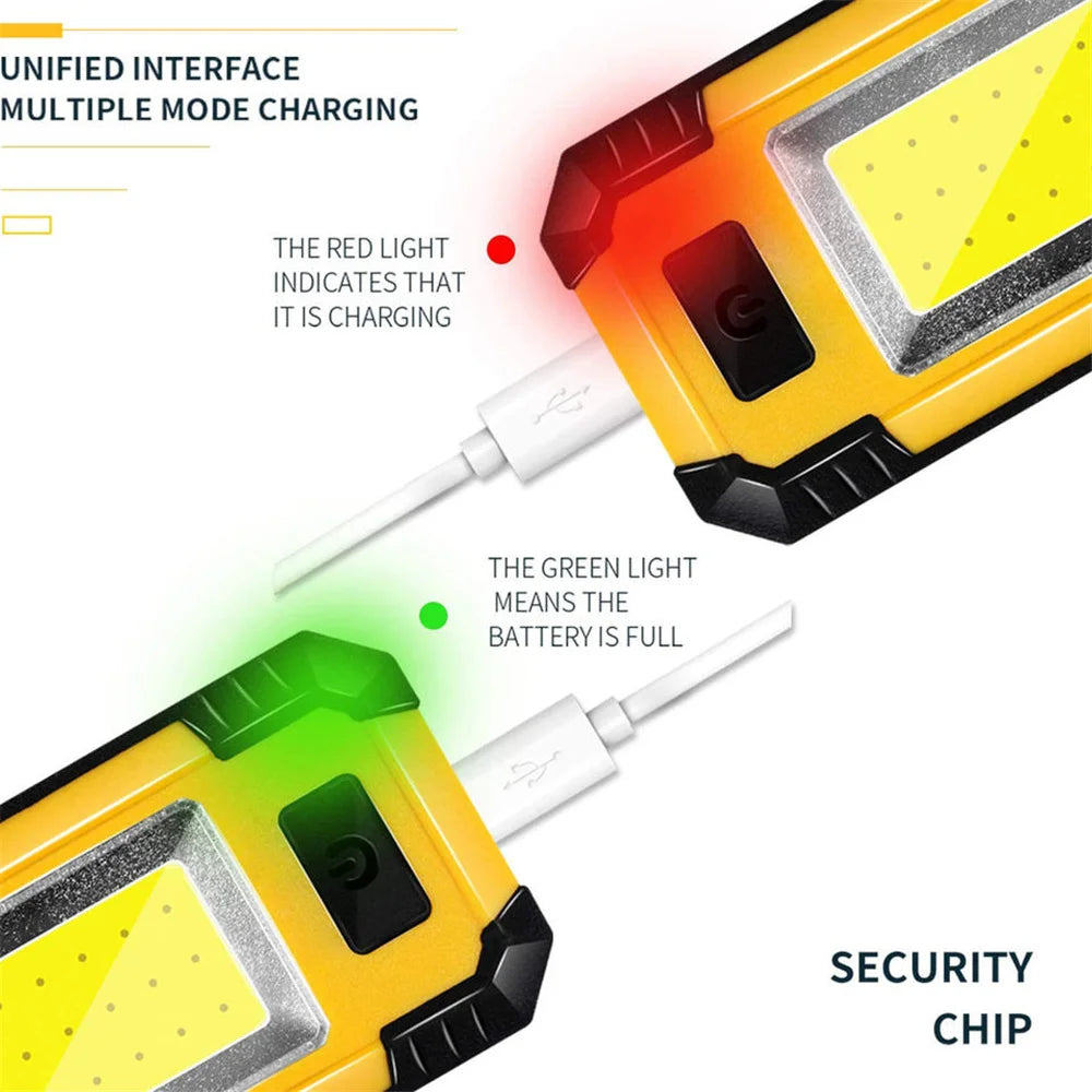 4000mAh COB LED Work Light – Magnetic Rechargeable Lantern