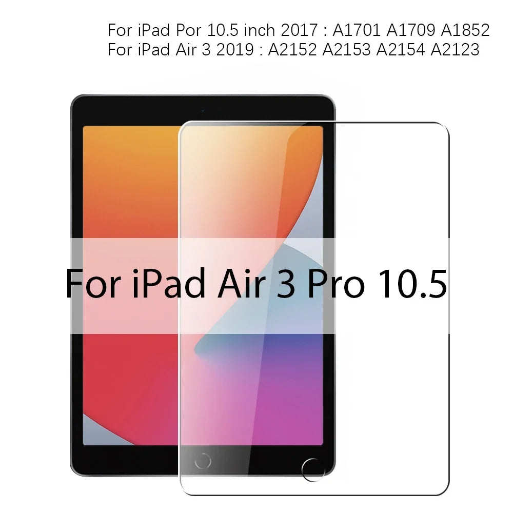 Tempered Glass Screen Protector Ipad 13 12 9 11 6th M4 M2 2024 Air 5 Zpaxo Air 3 Pro 10.5
