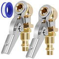 2Pcs Car Air Pump Nozzle Adapter 1/4inch FNPT Tire Air Chucks Car Inflator Valve Connector Clamp Car Inflator Valve Connector Zpaxo 2pcs