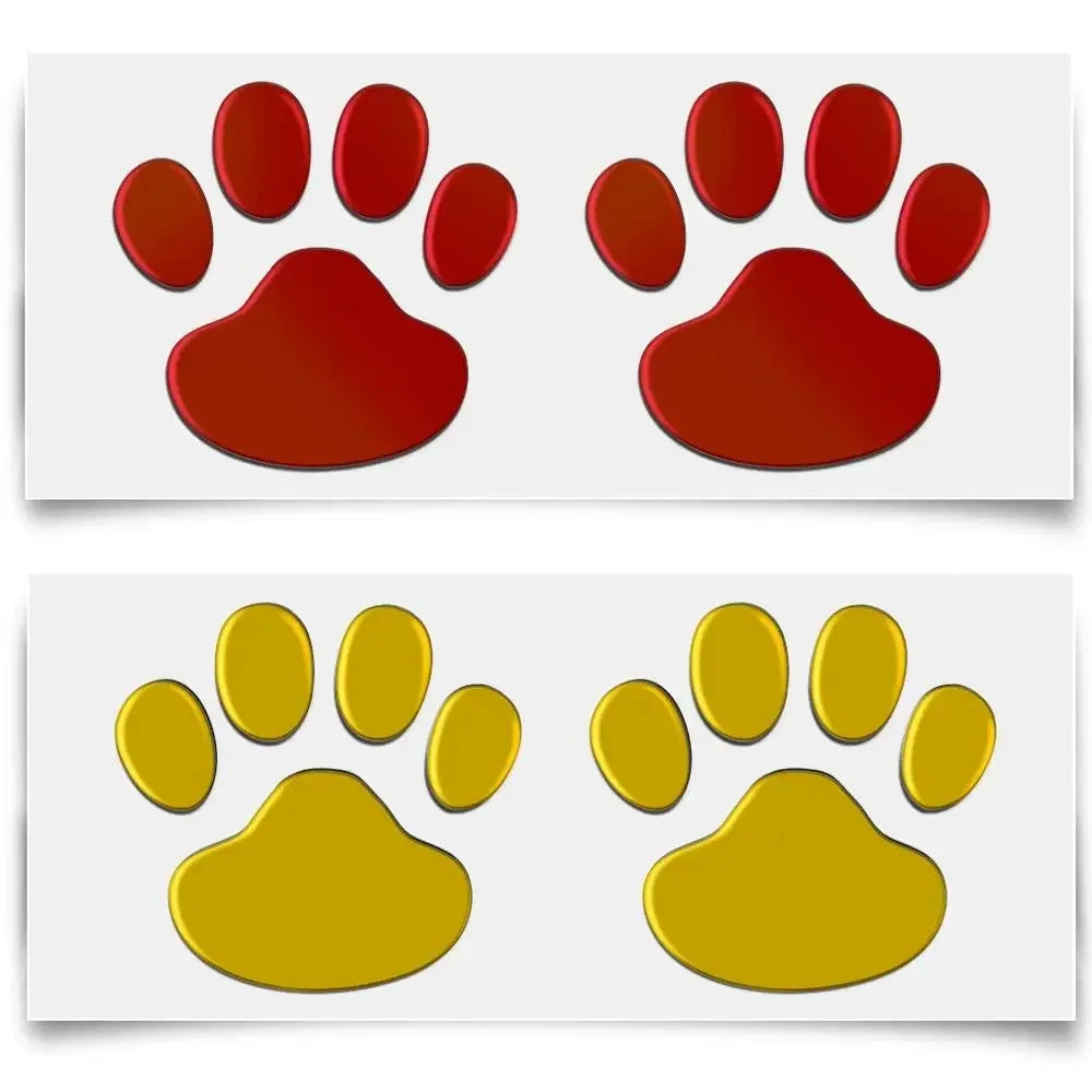 3D Paw Print Car Sticker – Dog & Cat Foot Decal