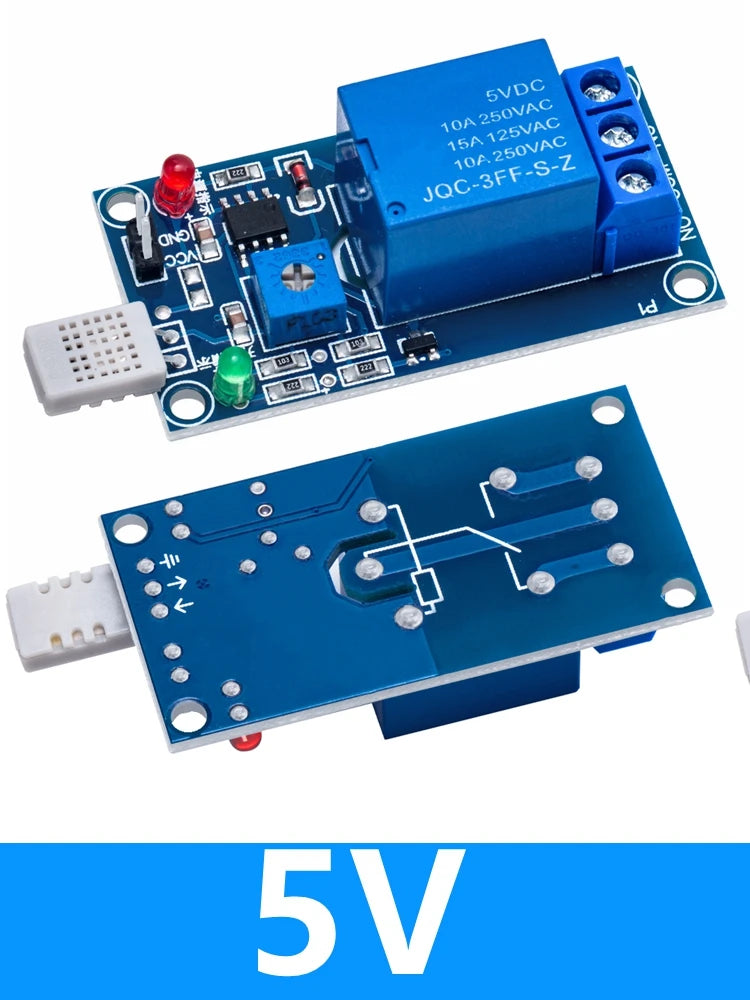 1-Channel HR202 Industrial Humidity Sensor Relay Module 5V 12V Dual Zpaxo 5v