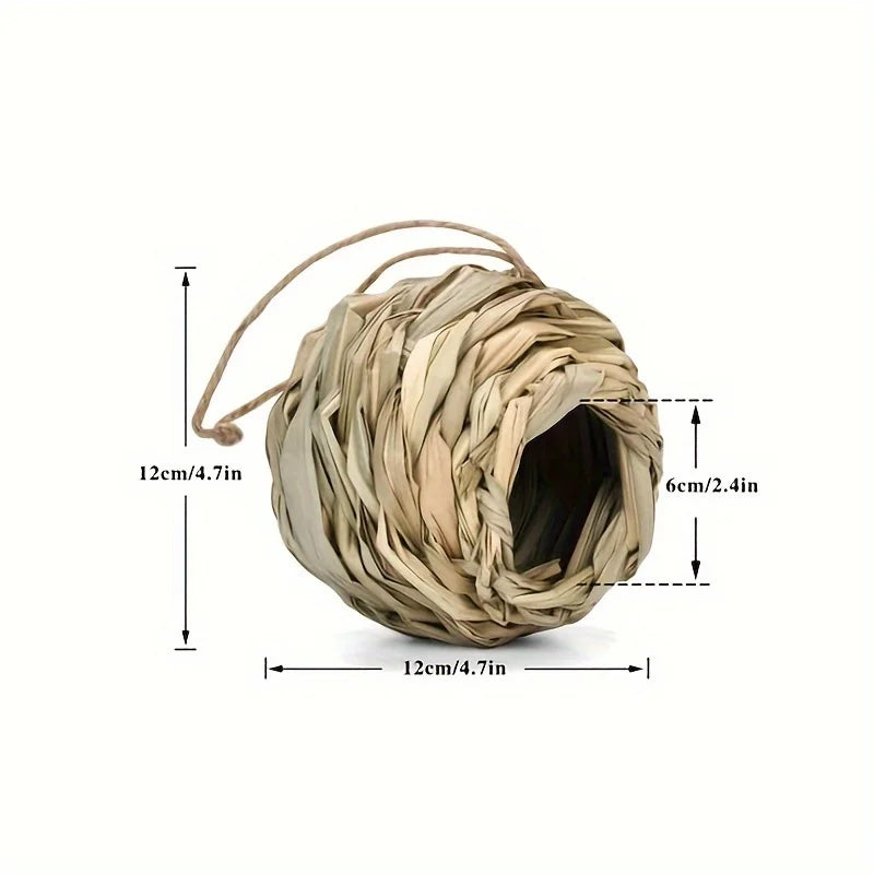 2024 Birds Nest Bird Cage Grass Egg House Outdoor Decorative Weaved