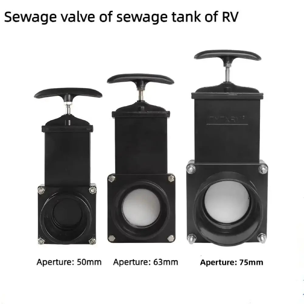 Plastic Drain Valve Stainless Steel Sewage Tank RV Collector Clean Zpaxo