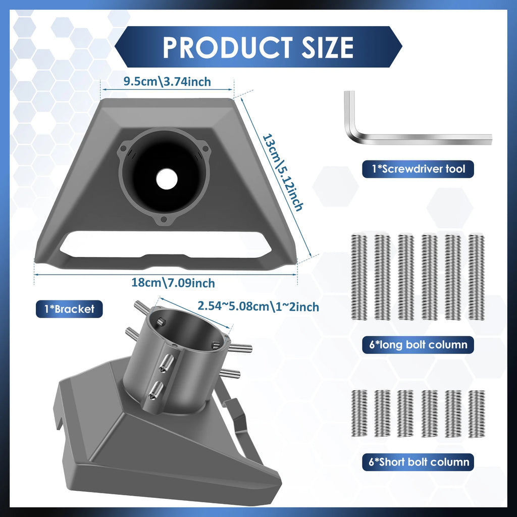 Mounting Pole Adapter Kit for Starlink Gen 3 Dish Rustproof Aluminum Alloy Pipe Adapter Mounting Kit Diameter 1-2 Inch Pole 2025 Zpaxo grey For 1 inch diameter