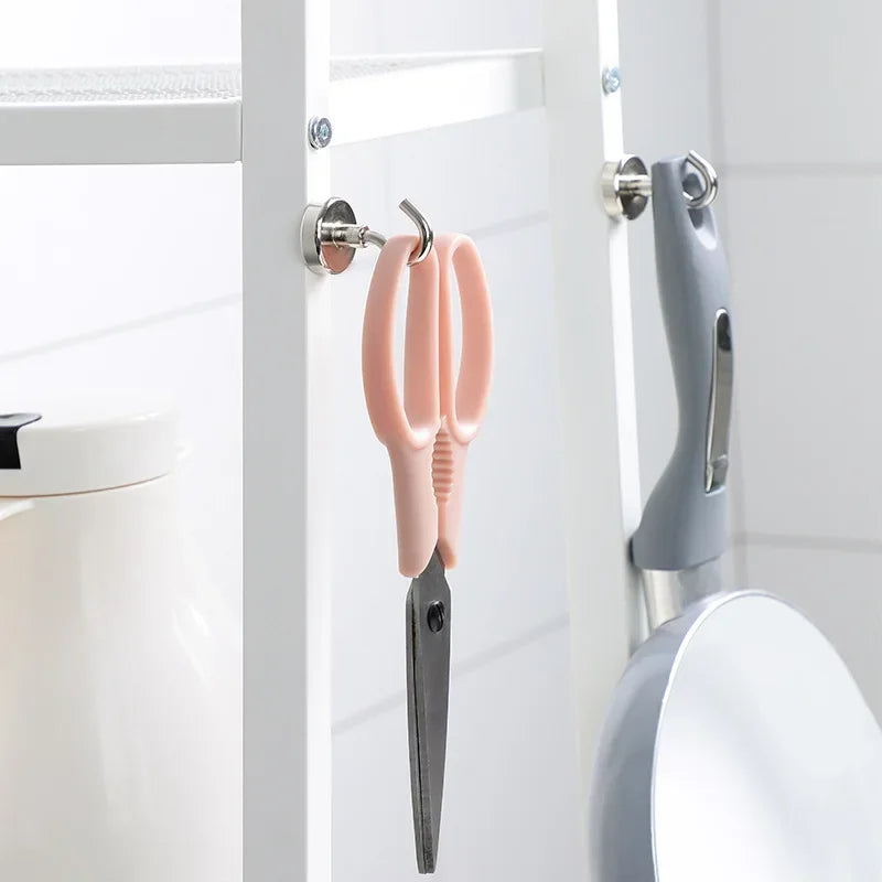10Pcs Strong Magnetic Hooks Punchfree Practical Load Bearing HookThick Wall StorageFor Home Kitchen Zpaxo