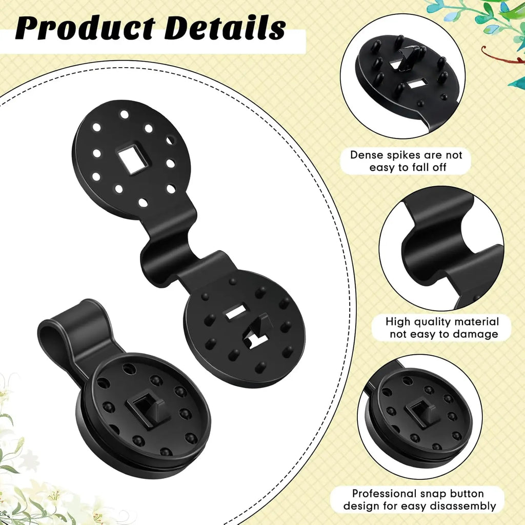 Black Round Shade Cloth Clips – 40/60 PCS Heavy Duty Fasteners