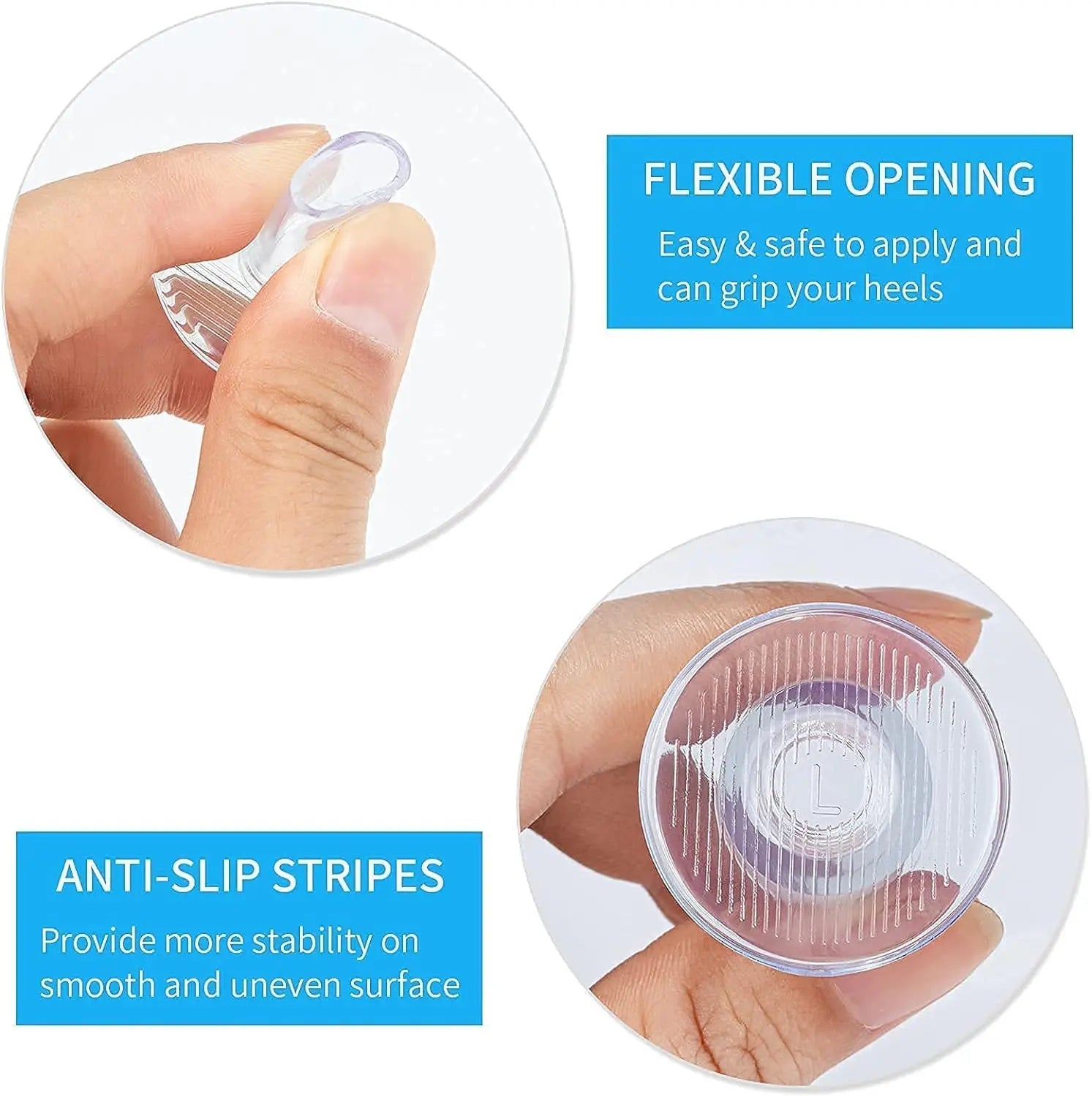 10 30 Pairs Heel Protectors Grass 3 Sizes Clear Stoppers Wedding