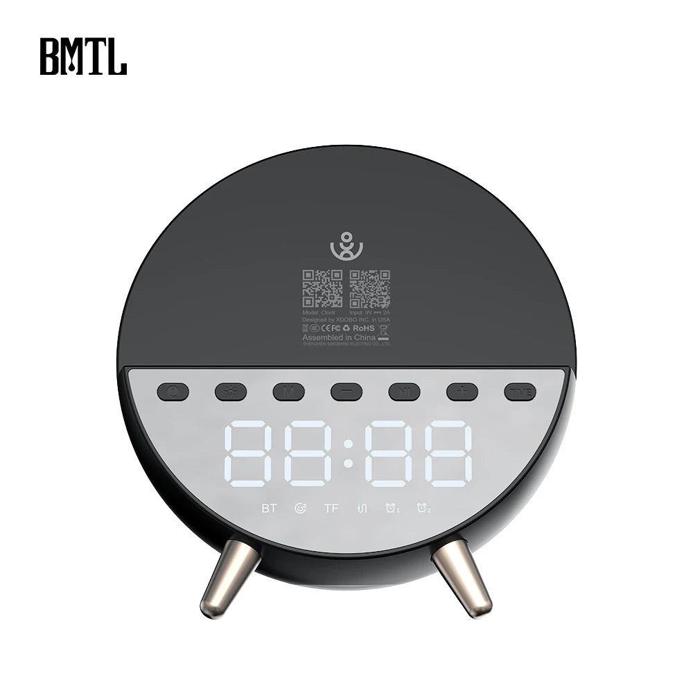 XDOBO Clock Bluetooth Speaker Wireless Portable Bass 1200mAh BT TF Zpaxo