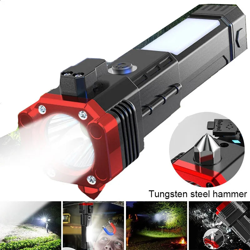 Car Safety Hammer Automotive Multifunctional Flashlight 1 Window