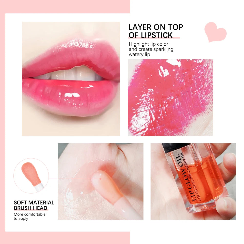 Crystal Jelly Moisturizing Lip Oil Plumping Lip Gloss Makeup Sexy Plump Lip Glow Oil Tinted Lip Plumper 6ml 1 Piece Zpaxo
