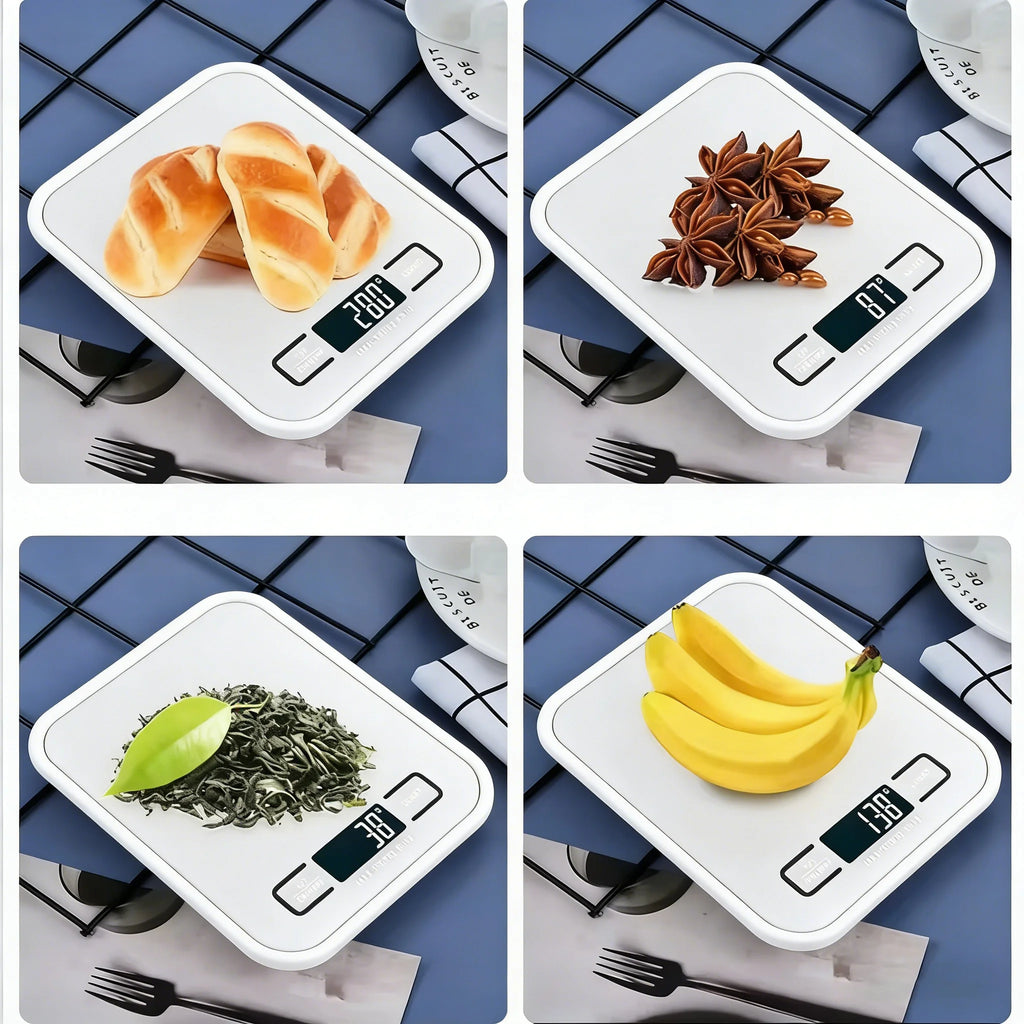 Digital Kitchen Scale LED Display 5kg/1g Stainless Steel Panel Electronic Scales Home Jewelry Food Snacks Weighing Baking Tools Zpaxo