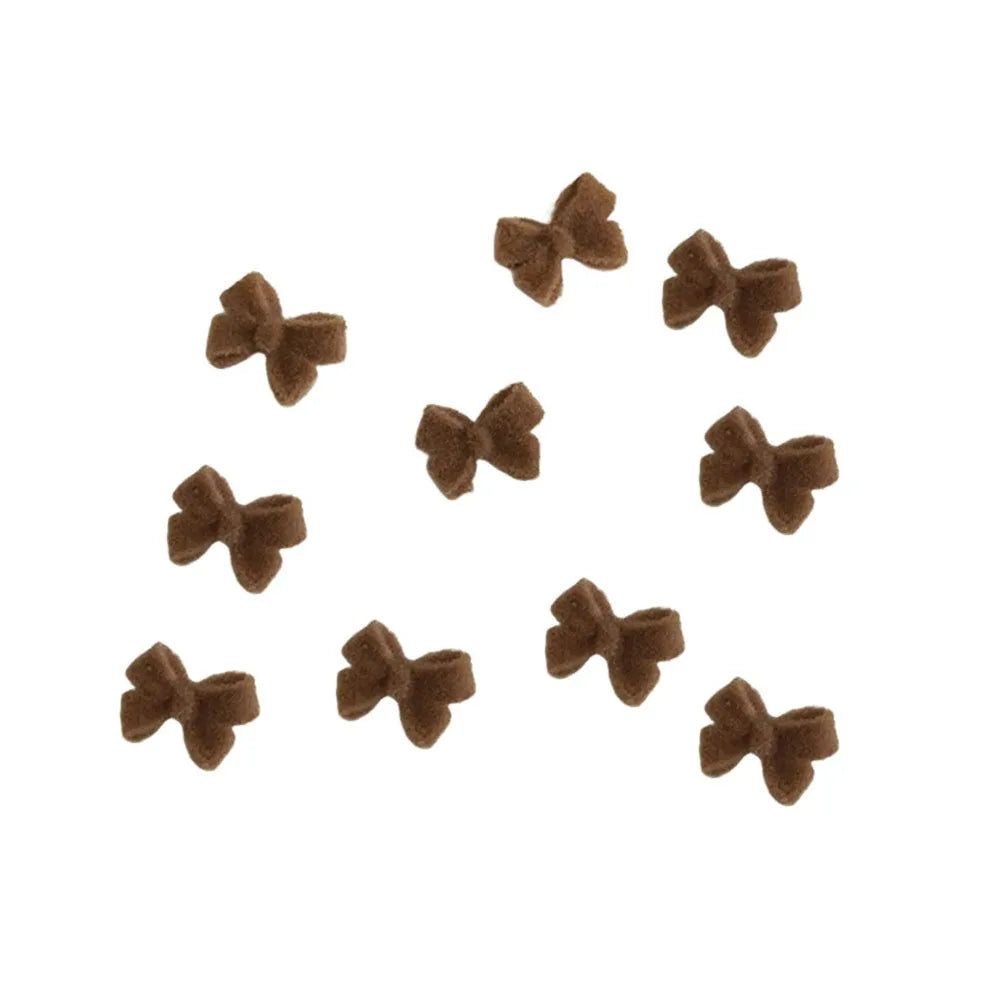 Velvet Bow Nail Art Decoration Cat Claw Decorations Tie Resin Flower Zpaxo 03-10Pcs