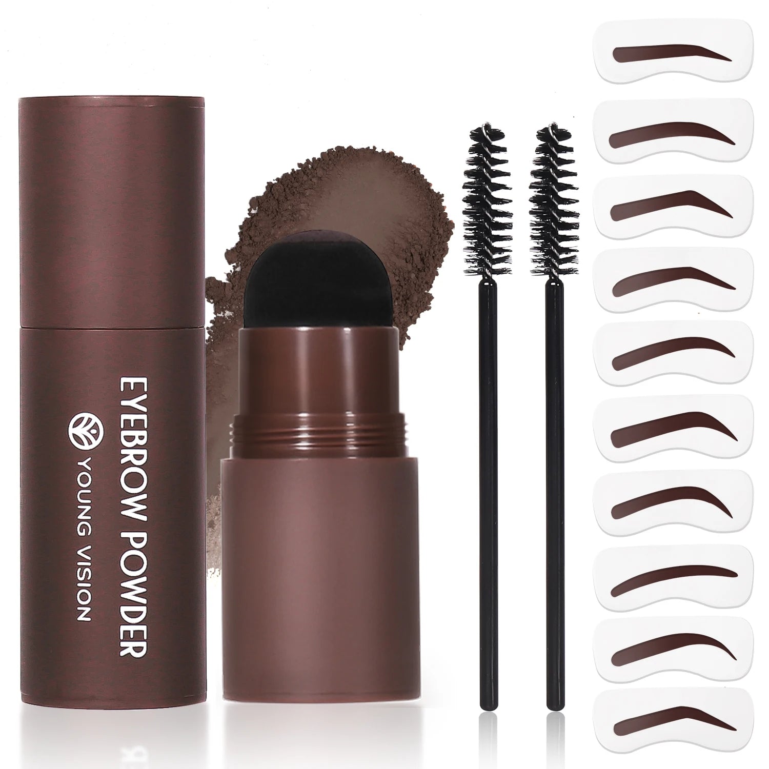 Eyebrow Stamp Waterproof Long Lasting Natural Brow Stamp Shaping Kit Shape Brow Stamp Contouring Stick Hairline Zpaxo