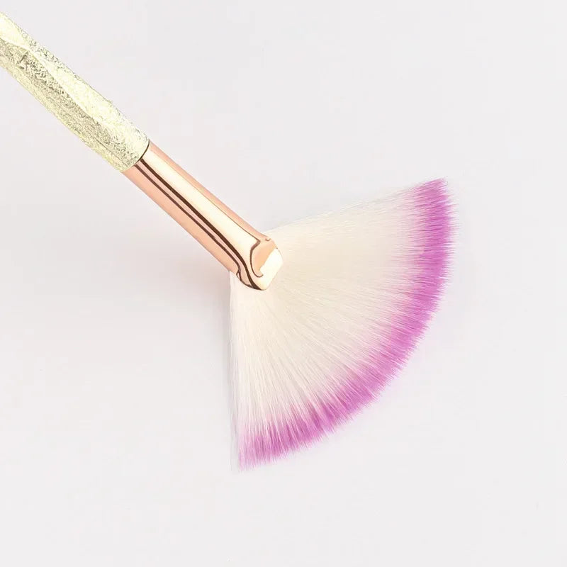 Large Flat Highlight Blush Fan-shaped Makeup Brush Powder Loose Face