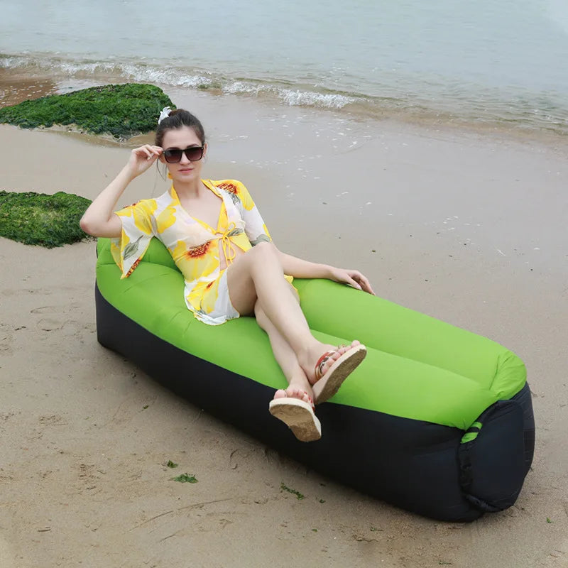 New Style Beach Lounge Chair Outdoor Lazy Inflatable Sofa Indoor Portable Inflatable Sofa Camping Mat Air Bed Sofa Zpaxo