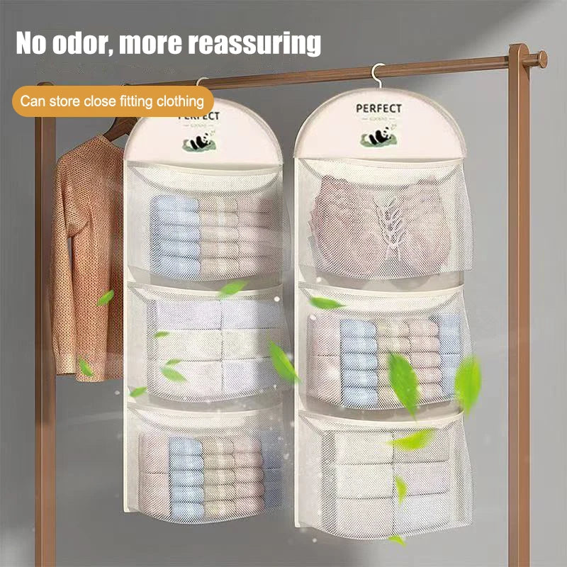 1Pcs Underwear Hanging Storage Bag Household Socks Storage Net Wardrobe Hanging Hook Net Bag Portable Clothing Storage Mesh Bag Zpaxo