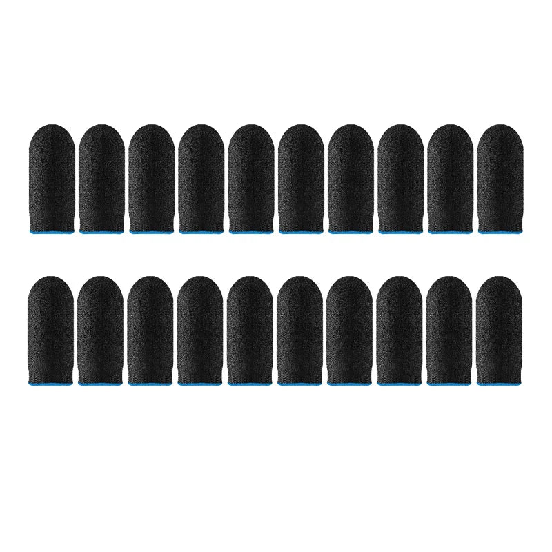 20 Mobile Game Fingertip Gloves Gamer Sweatproof Anti-slip Touch Zpaxo 20PCS Blue