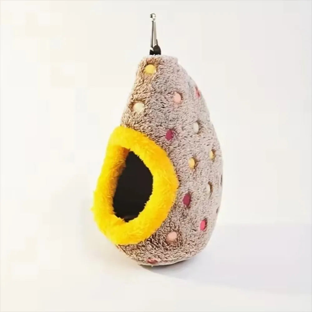 Hanging Plush Bird Nest for Parrots, Cockatiels & Lovebirds Bird Nest Zpaxo
