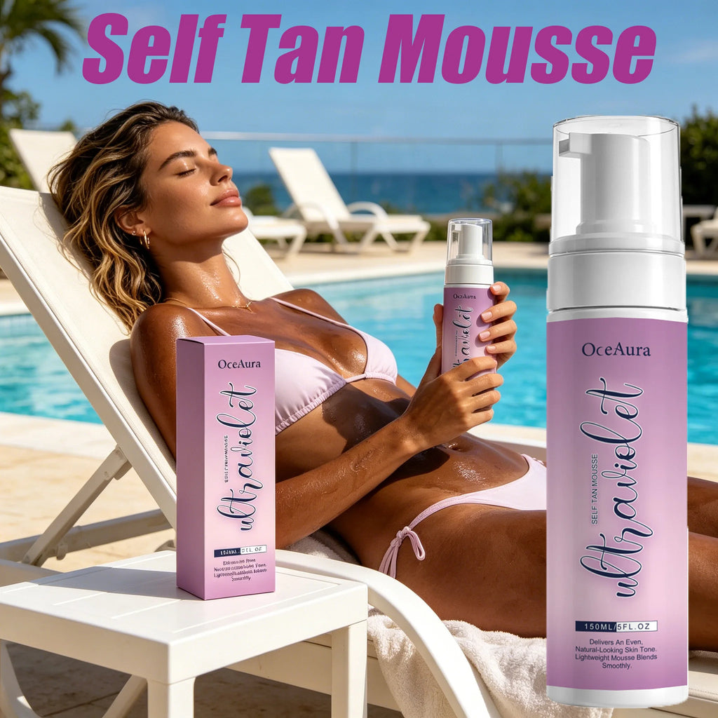 OceAura Self Tan Mousse – Sunless Tanning Foam for Body Self Tanning Mousse Zpaxo