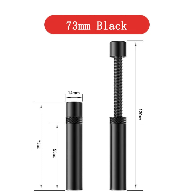GPU Support Bracket | Vertical Telescopic Rotating Aluminum Stand GPU Support Bracket Zpaxo 73mm Black