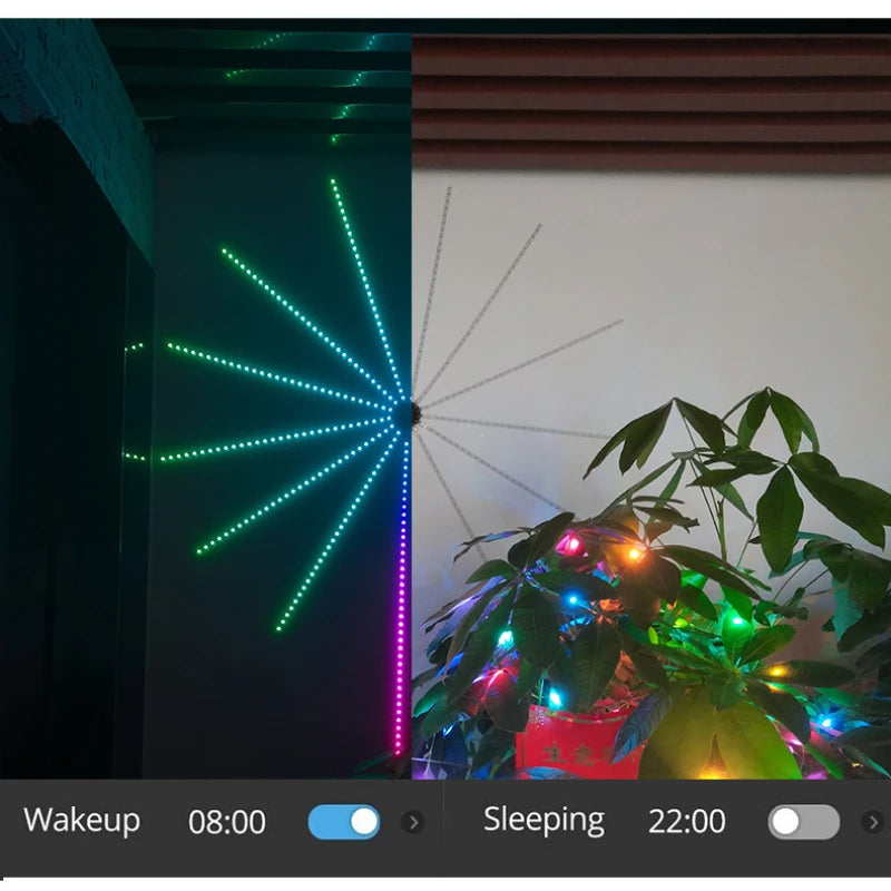 Bluetooth LED RGB Meteor Lights Remote Control Year Wedding Christmas Zpaxo
