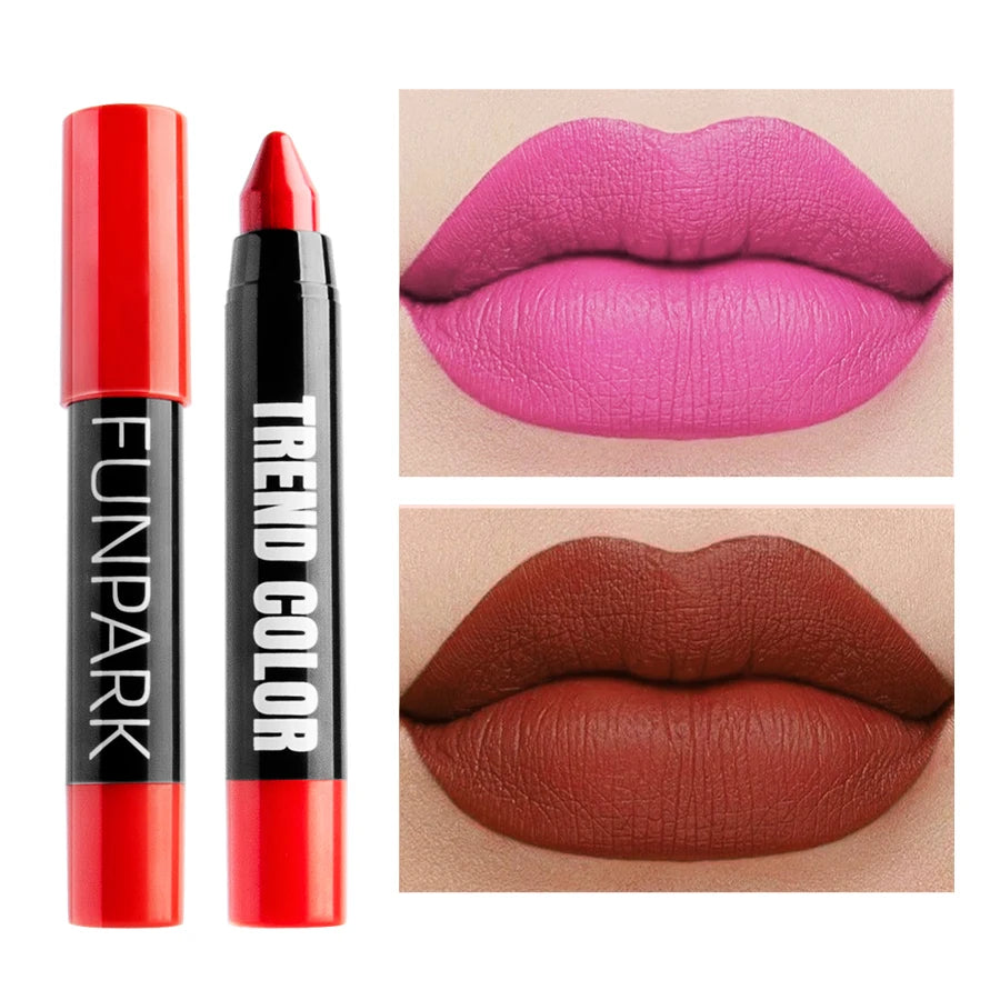 21 Colors Waterproof Lip Liner Pen Velvet Finish Smooth Lipstick
