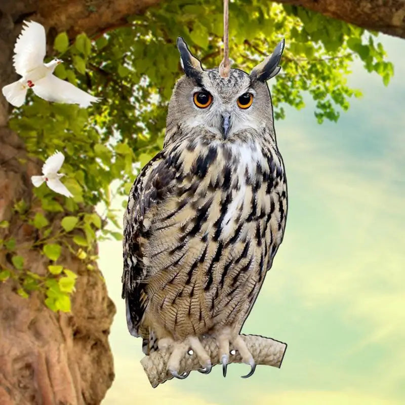 Owl Bird Repellent Bell Pendant Pastoral Orchard Scare Outdoor