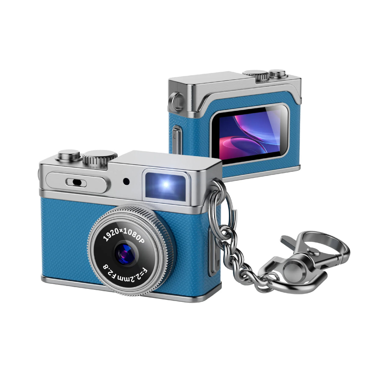 G1 Mini Thumb Camera With Screen Camera 1080P Video Portable Travel Vlog Camera Supports SD Card for Kids Keychain Cam 2026 NEW Zpaxo Blue No TF card