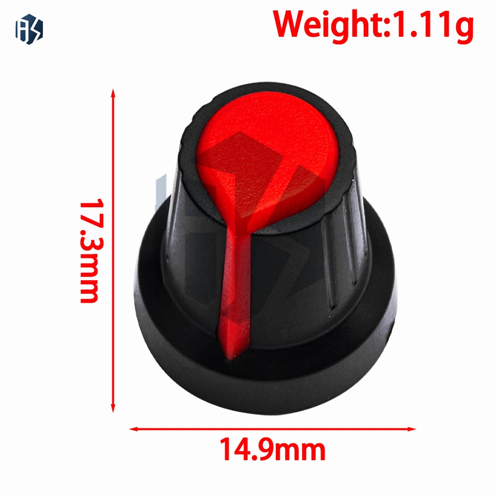 5 Colors WH148 AG2 Potentiometer Knob Cap Shaft Hole 15 Plum Shaped Zpaxo