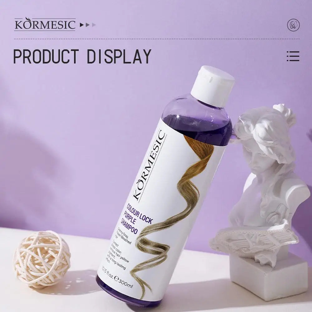 Keratin Purple Shampoo – Color Lock, Anti-Yellow, Repairs Bleached Hair Purple Toning Shampoo Zpaxo