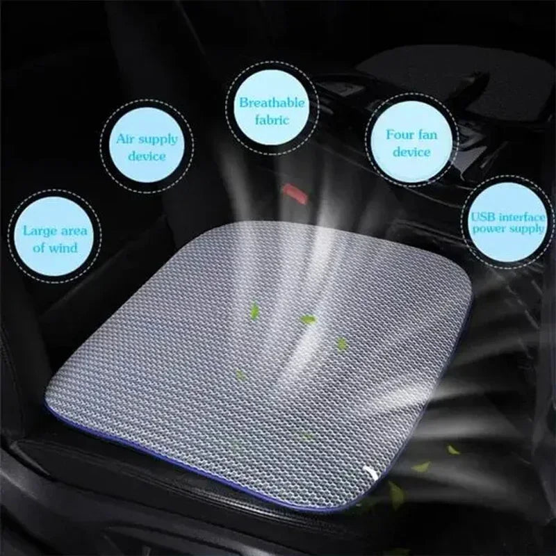 3D Honeycomb USB Fan Cooling Car Seat Cushion – Car & Home