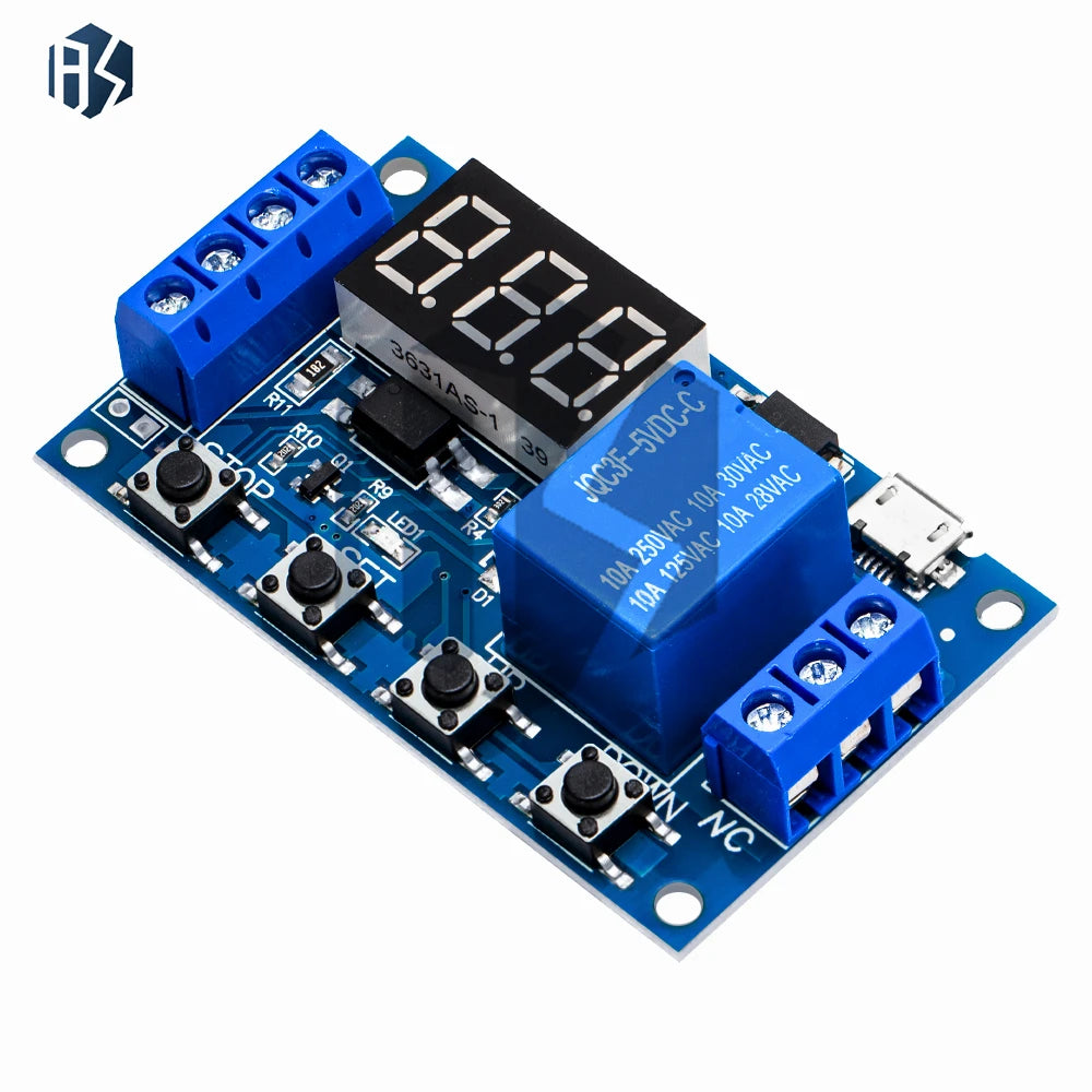 DIY Project Time Delay Relay – 5V 1-Channel 999-Min Cycle (for Arduino-Compatible ON/OFF Trigger) Zpaxo