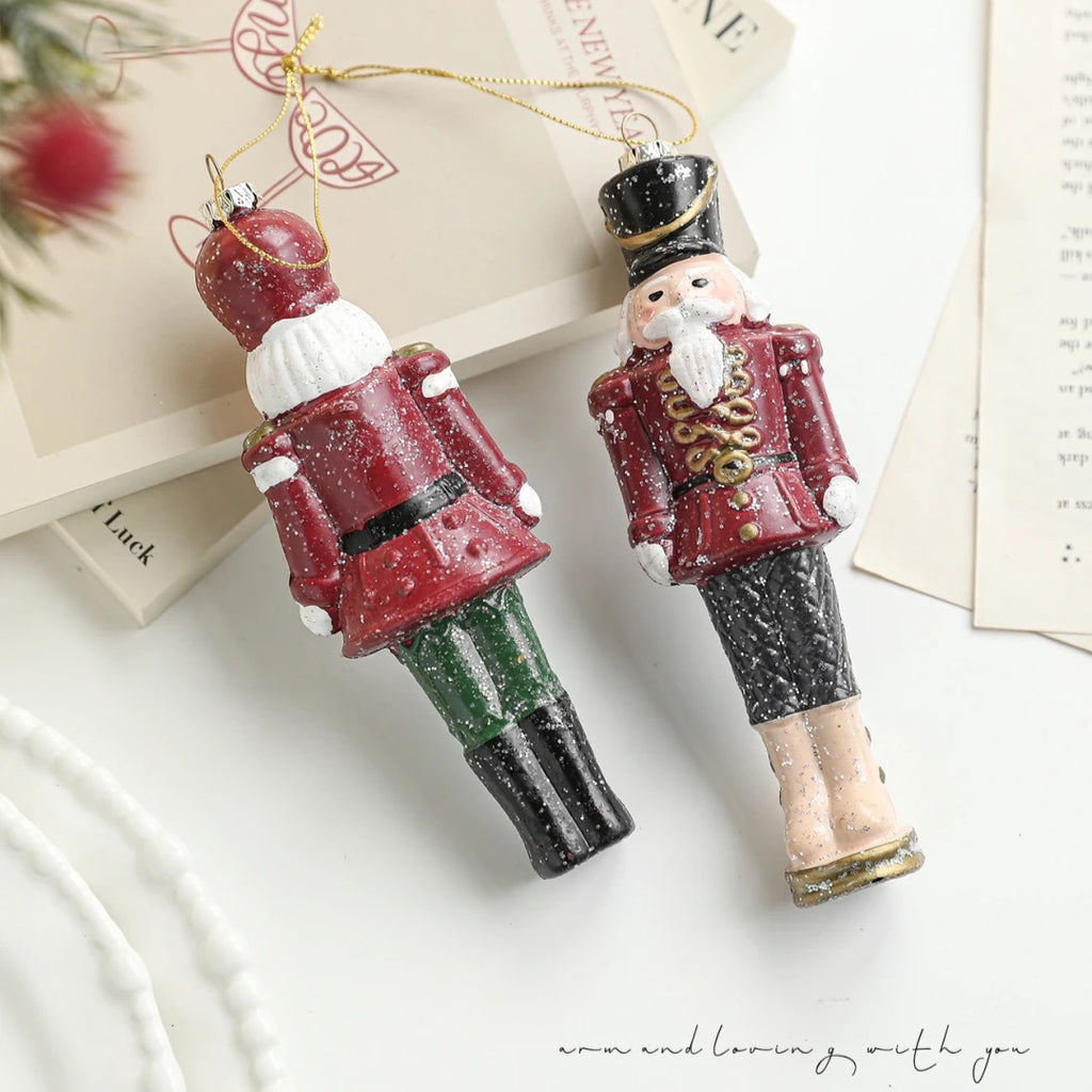 Soldier Nutcracker Christmas Ornament – 15cm Hanging Décor