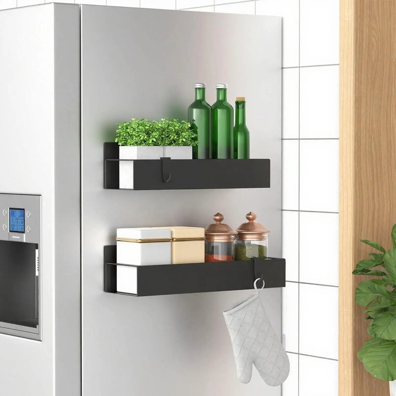 Magnetic Seasoning Rack Fridge Microwave Oven Condiment Shelf 2