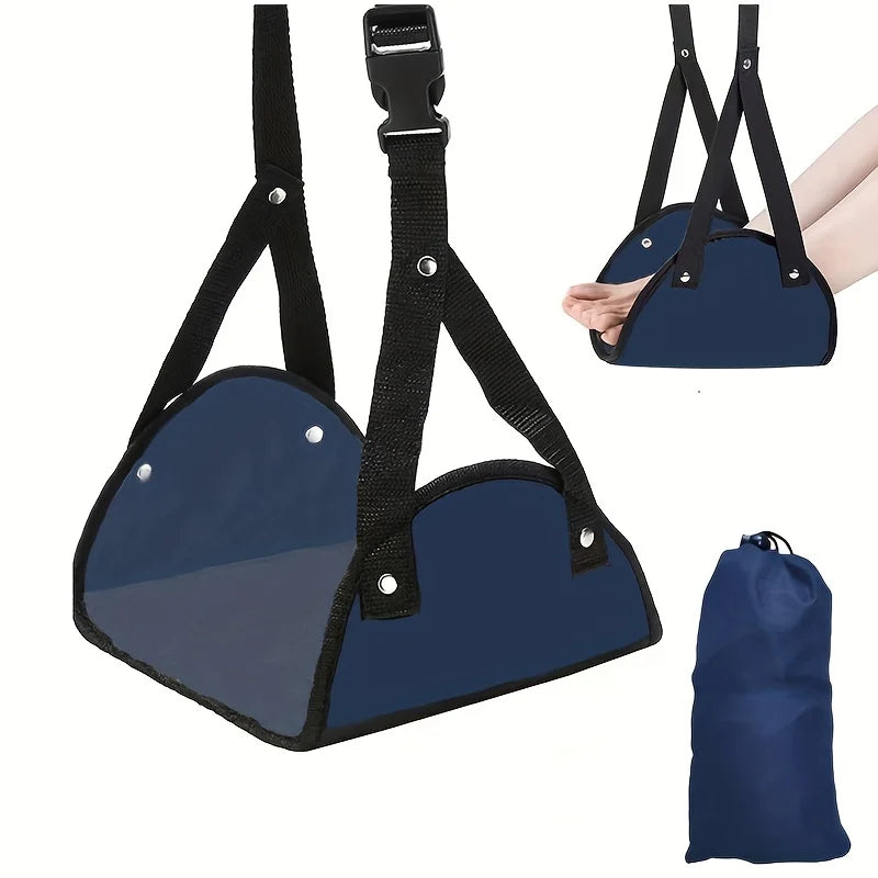 Airplane Footrest Hammock – Adjustable Portable Leg Rest Travel Leg Rest Zpaxo